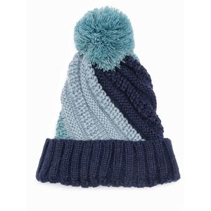NEW Vince Camuto |‎ Two Tone Knit Beanie + Pompom
